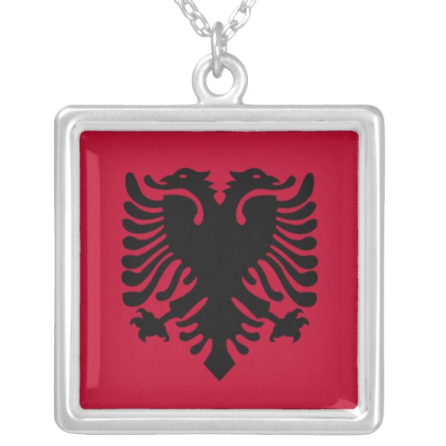 Albanian Flag Necklace (Front)
