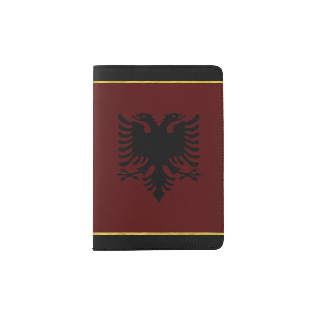 Albanian flag passport holder (Front)