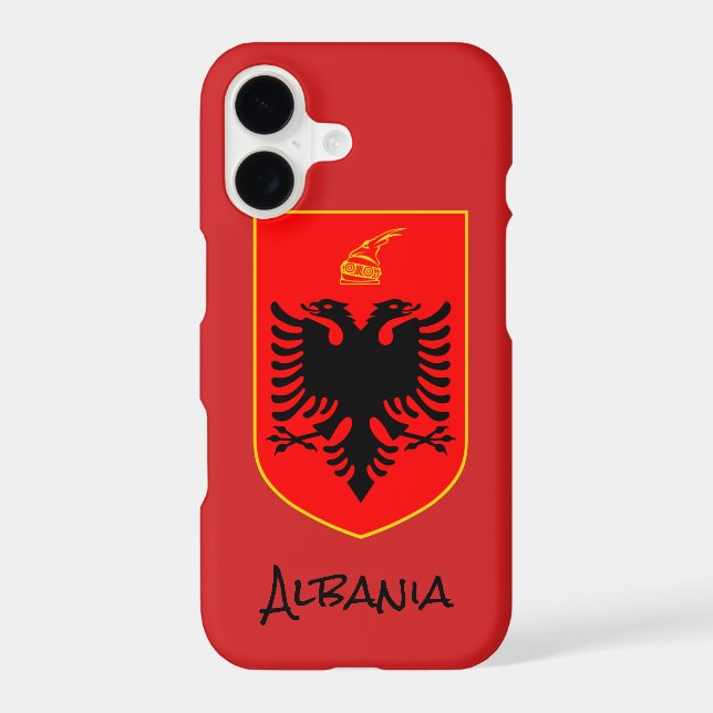 Albanian Flag, patriotic Albania fashion / sports Case-Mate iPhone Case (Back)
