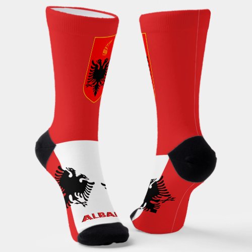 Albanian Flag Patriotic Sustainable Albania Socks