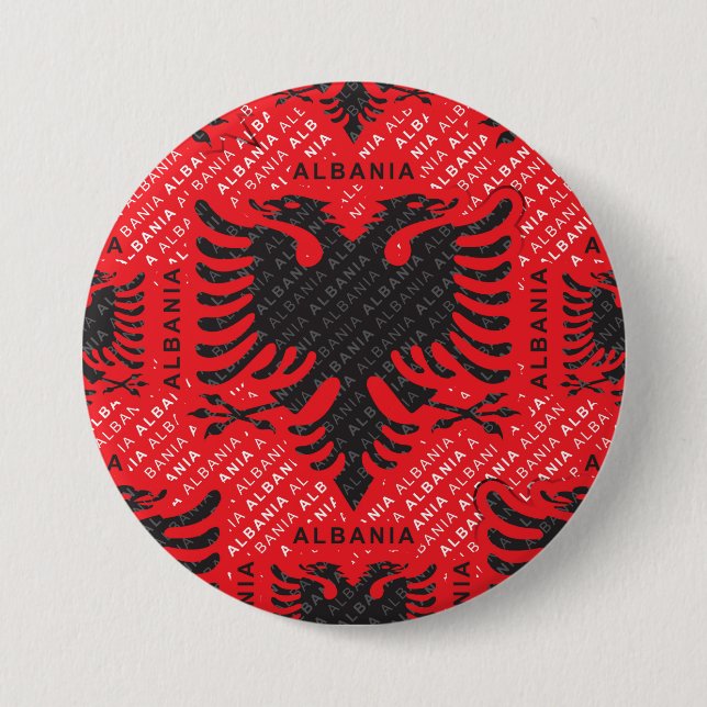 Albanian flag pattern 2 button (Front)