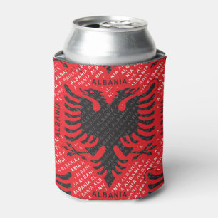 Albanian flag pattern 2 can cooler
