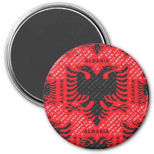 Albanian flag pattern 2 magnet