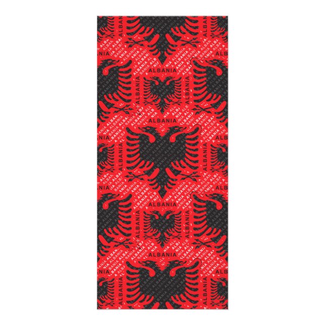 Albanian flag pattern 2 rack card (Front)