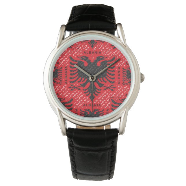 Albanian flag pattern 2 watch (Front)