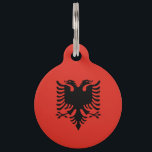 Albanian flag pet ID tag<br><div class="desc">An ideal gift for all those who are patriotic of their country!</div>