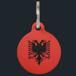 Albanian flag pet ID tag<br><div class="desc">An ideal gift for all those who are patriotic of their country!</div>