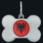 Albanian Flag Pet Tag<br><div class="desc">Classic Albanian flag design! Available on many products in our store. Show your Albanian pride or buy something for that special Albanian in your life!</div>