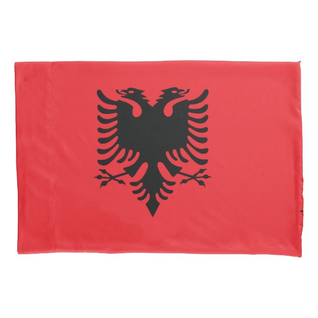 Albanian flag pillow case (Front)