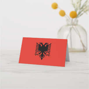 Albanian flag place card