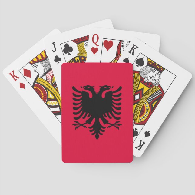 Albanian Flag Poker Cards (Back)