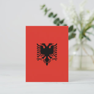 Albanian flag postcard