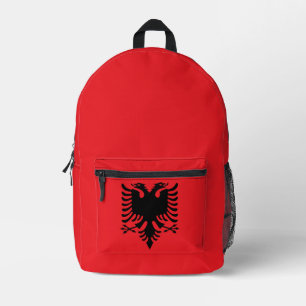 Albanian flag printed backpack