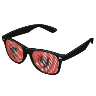 Albanian flag retro sunglasses