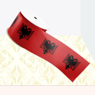 Albanian Flag ribbon, Albania patriots /sports Satin Ribbon