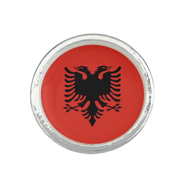 Albanian flag ring (Front)