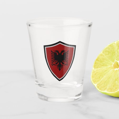 Albanian flag shot glass