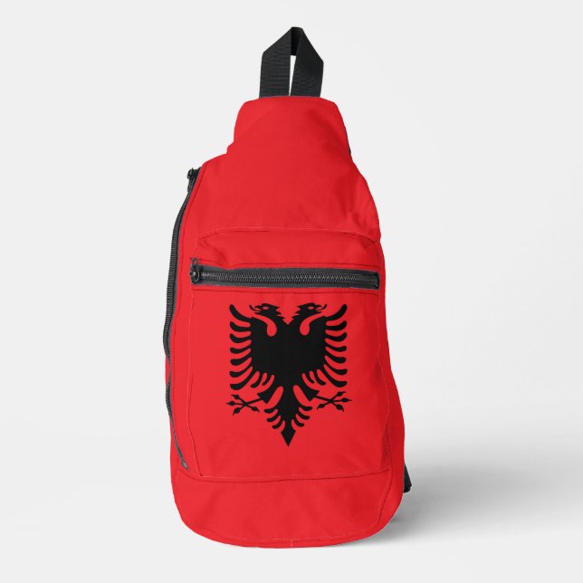 Albanian flag sling bag (Front)