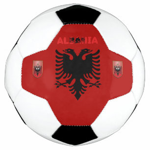Albanian flag soccer ball