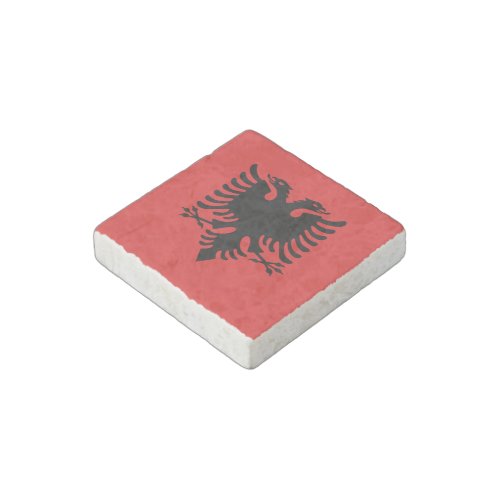 Albanian flag stone magnet