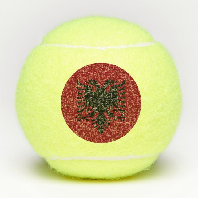 Albanian flag tennis balls (Front)