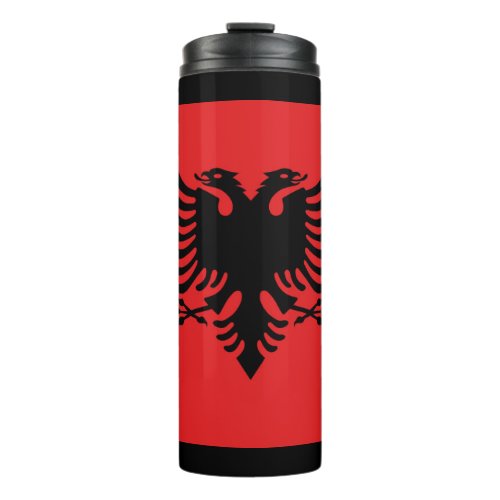 Albanian flag thermal tumbler