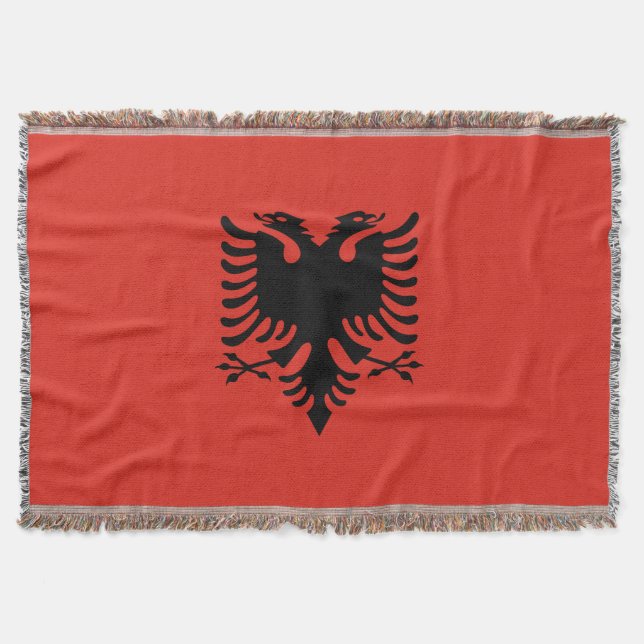 Albanian flag throw blanket (Front)