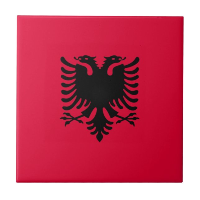 Albanian Flag Tile (Front)