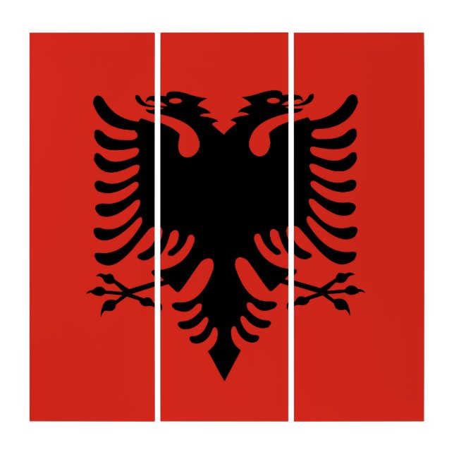 Albanian flag triptych (Front)