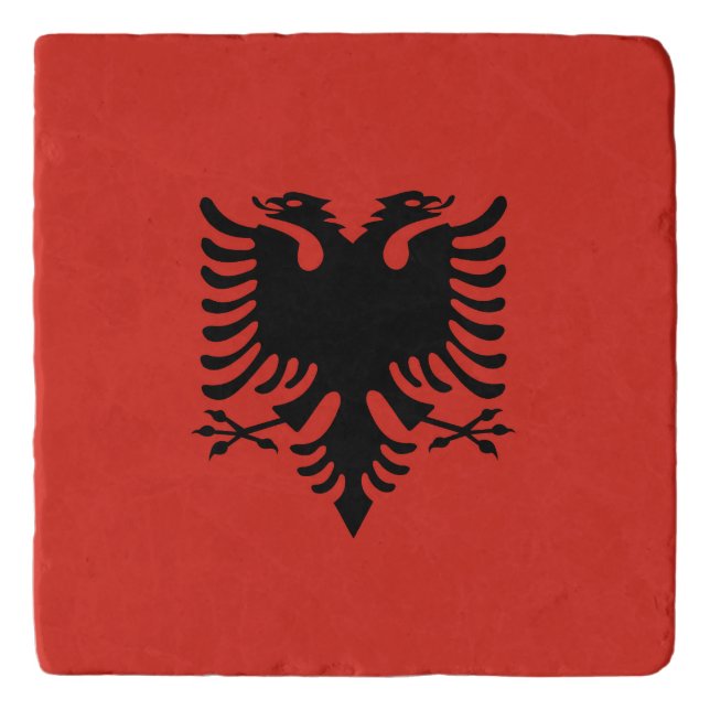 Albanian flag trivet (Front)