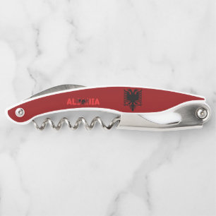 Albanian flag waiter's corkscrew