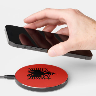 Albanian flag wireless charger 
