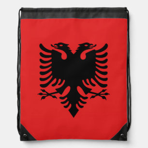 Albanian flag with two-headed eagle Backpack