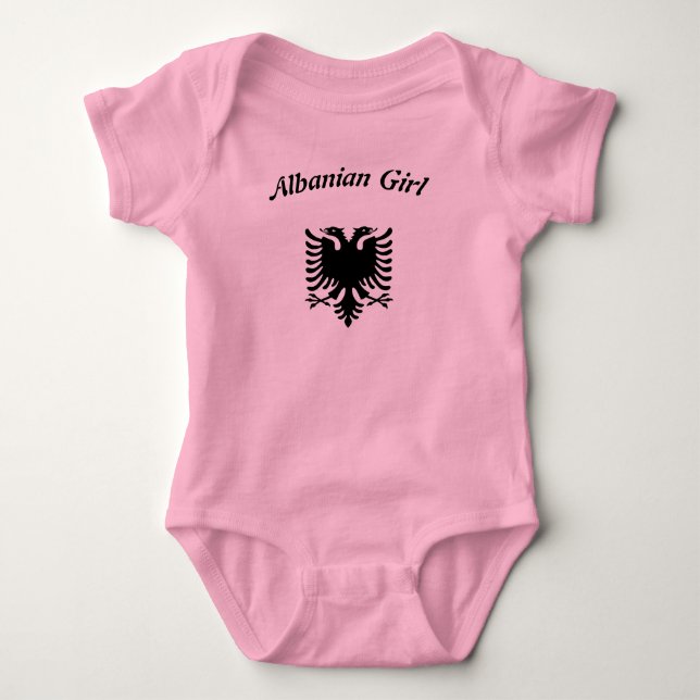 Albanian Girl Baby Bodysuit (Front)