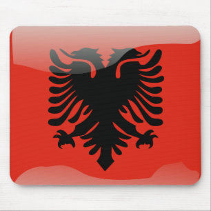 Albanian glossy flag mouse pad