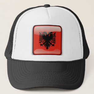 Albanian glossy flag trucker hat