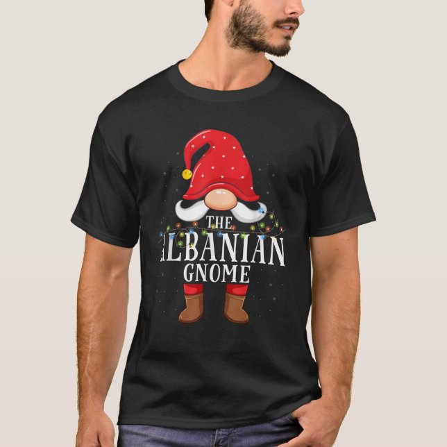 Albanian Gnome Matching Christmas Family Pajama  T-Shirt (Front)