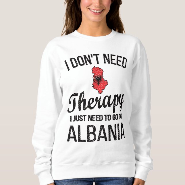 Albanian Heritage Albania Roots Albanian Flag Sweatshirt (Front)