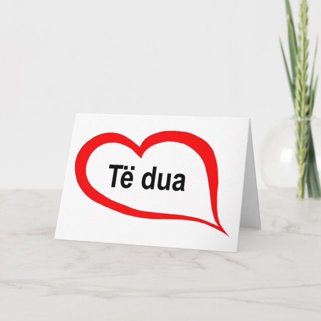 Albanian I love you Holiday Card (Front)
