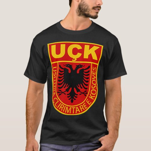 albanian kosovo army  uck uqk patriot T_Shirt