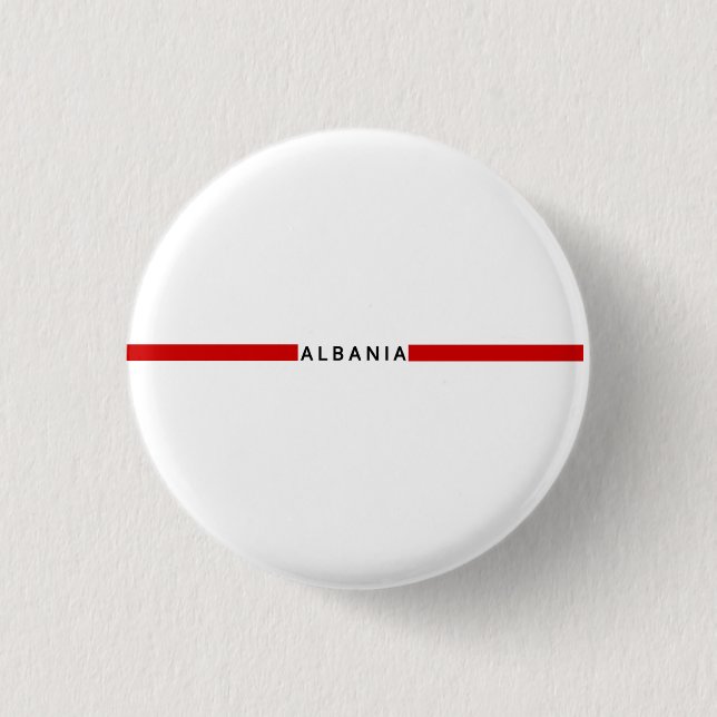 Albanian minimalistic flag button (Front)