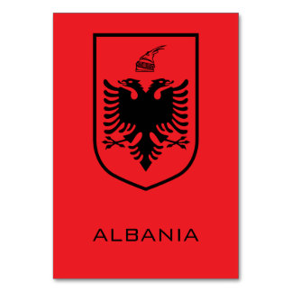 Albanian National Coat of Arms Heritage Ink Table Number