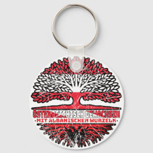 Albanian Österreichisch Baum Keychain