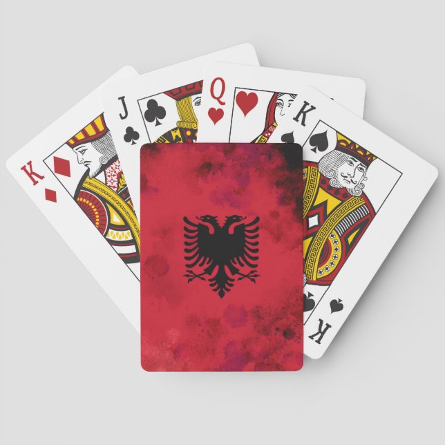 Albanian playing cards. poker cards (Back)