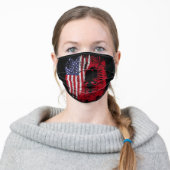 Albanian Roots American Flag Face Mask (Worn)