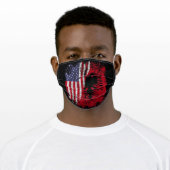 Albanian Roots American Flag Face Mask (Worn)