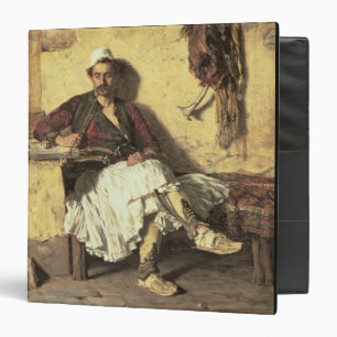 Albanian Sentinel Resting (Arnaueti) (oil on canva 3 Ring Binder