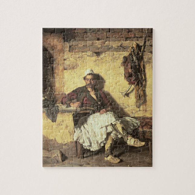 Albanian Sentinel Resting (Arnaueti) (oil on canva Jigsaw Puzzle (Vertical)