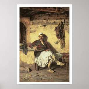 Albanian Sentinel Resting (Arnaueti) (oil on canva Poster