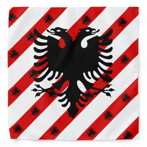 Albanian stripes flag bandana